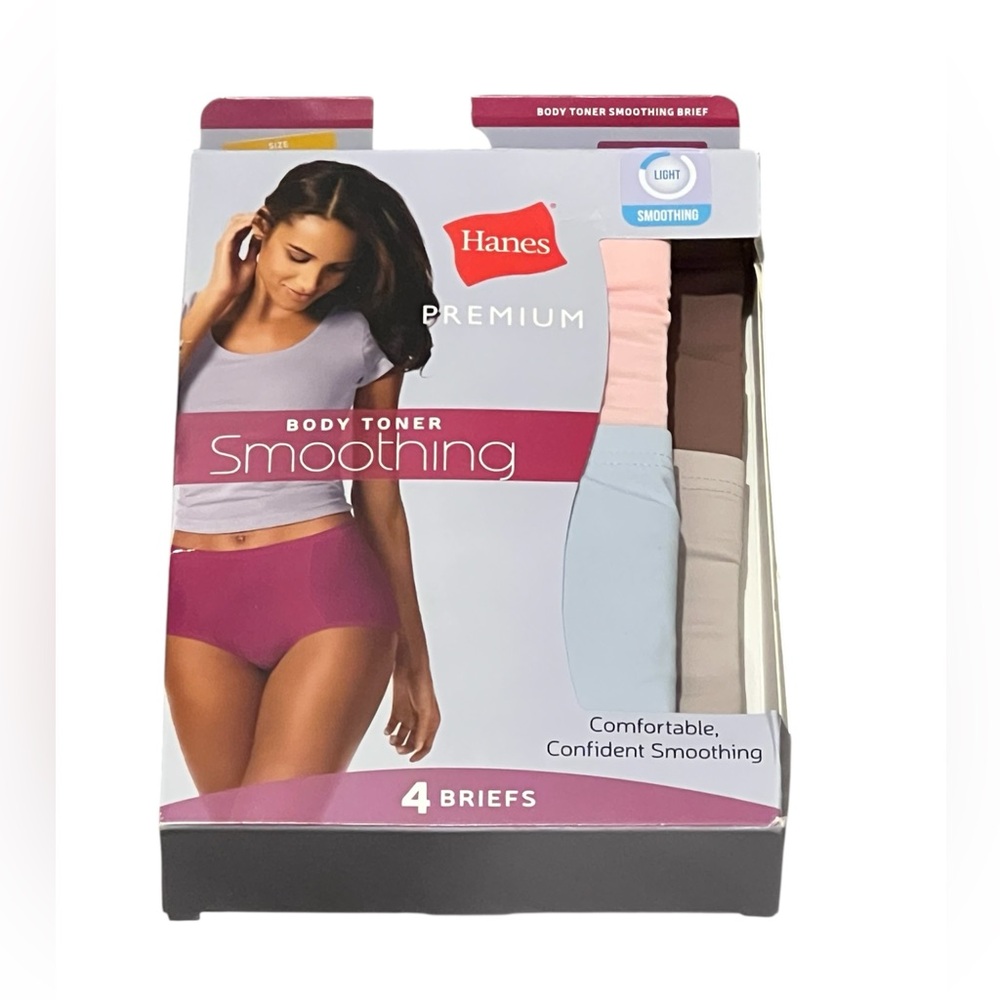Hanes Premium Women's 4pk Tummy
Control Briefs Underwear Size L - Picture 2 of 2